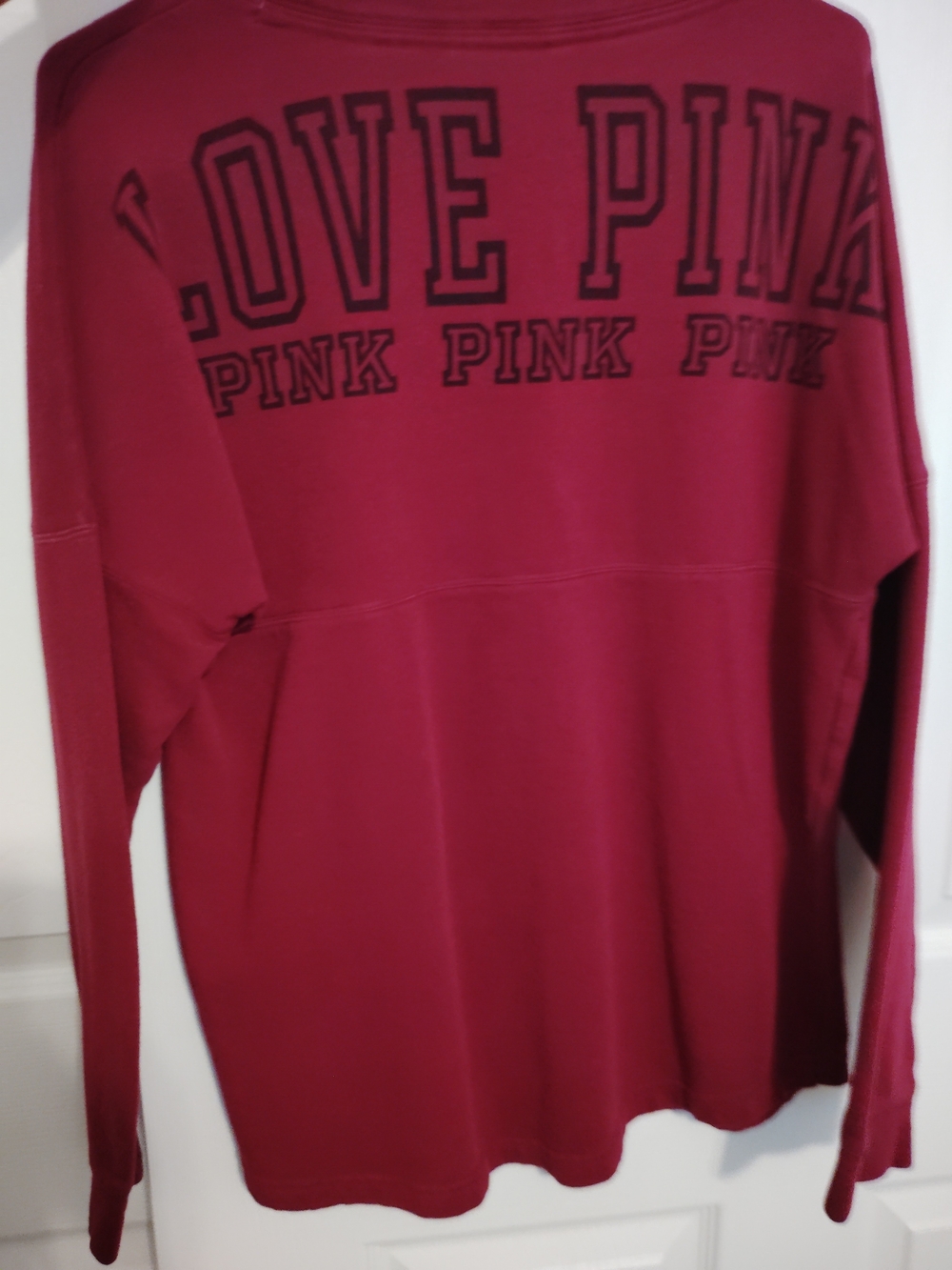 ⭐⭐Love Pink Long Sleeve Tee - Berry Red - Picture 1 of 3